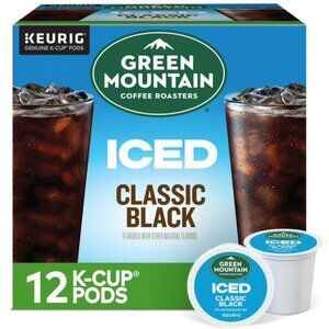 2 Pack Green Mountain Coffee Roasters Brew Over Ice Black, K-Cups, 24 Count